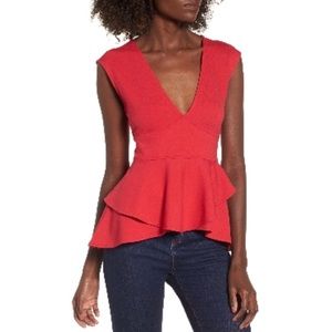 Leith v-neck peplum top
